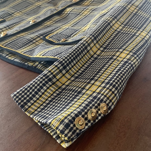 Vintage 70’s Jaeger Wool Plaid Blazer, Sz 10 - Picture 8 of 17